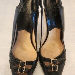 Michael Kors Elegant Black Buckle Heels